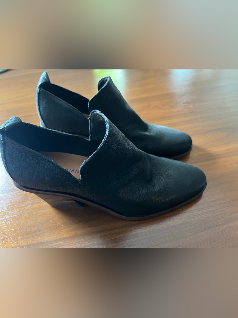 Lucky Brand Black Leather Cutout Ankle Booties - Size 6.5
